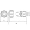 SP1310/S2I Розетка 2 контакти на провід, IP68, 200В, 5А, пайка, WEIPU SP1310/S2I Розетка 2 контакти на провід, IP68, 200В, 5А, пайка, WEIPU